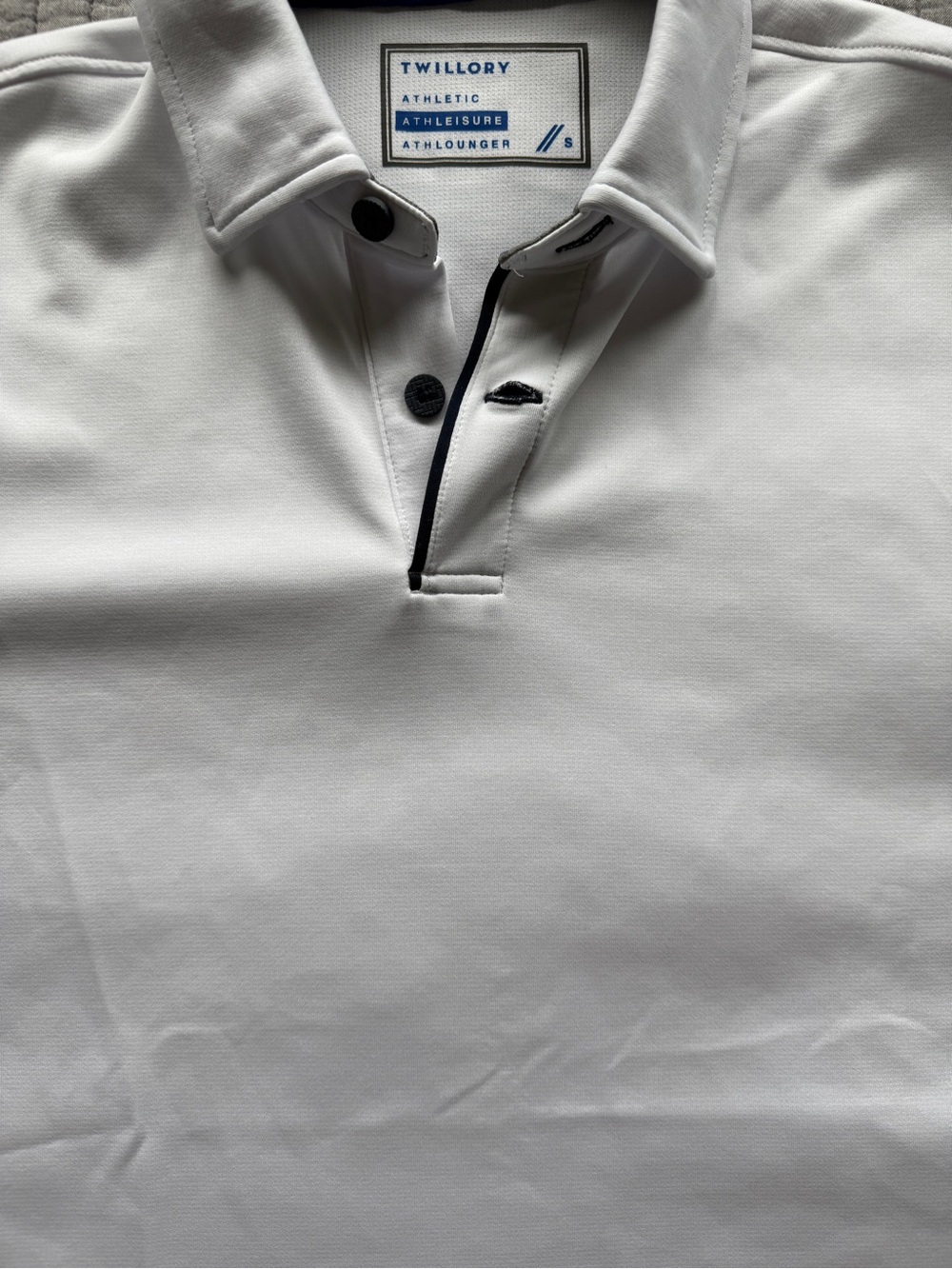 Twillory Men’s Athleisure Performance Polo Small - White - Picture 3 of 4